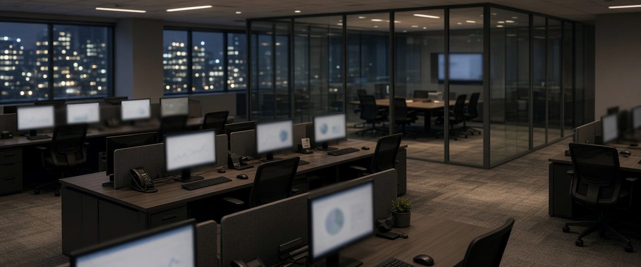 Third-party administrator operations floor, where service providers who handle plan funds may need ERISA fidelity bond coverage
